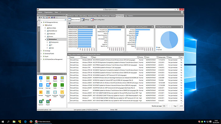 G DATA Patch Management – Lijst met huidige beschikbare patches