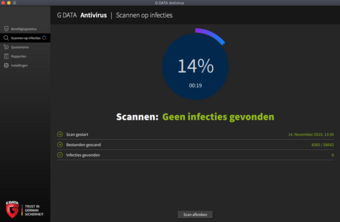G DATA Antivirus Mac: Scannen op infecties